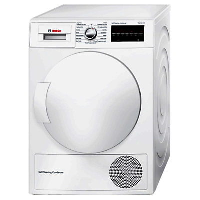 Bosch Avantixx WTW83490GB Freestanding Condenser Tumble Dryer with Heat Pump, 8kg Load, A++ Energy Rating, White